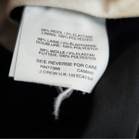 J CREW | Ludlow Black Slim Fit 98% Wool Dress Pants (Size 32) - Picture 9 of 9